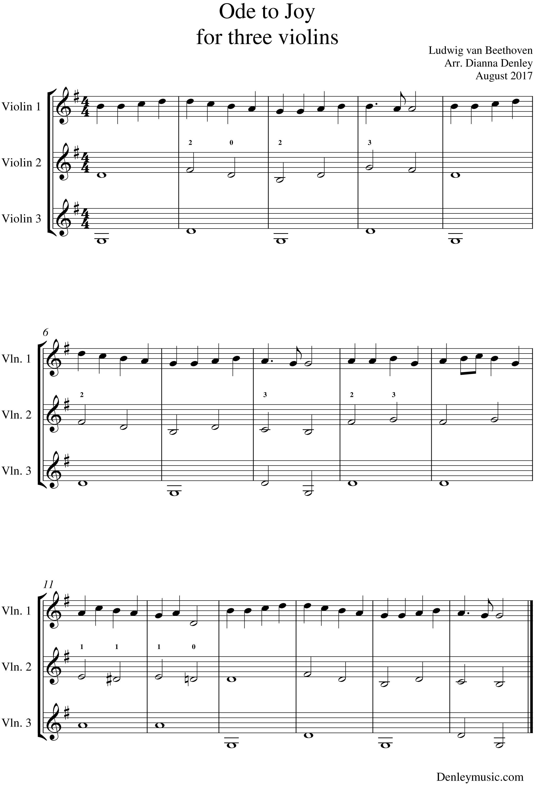 Ode to joy on the violin clearance